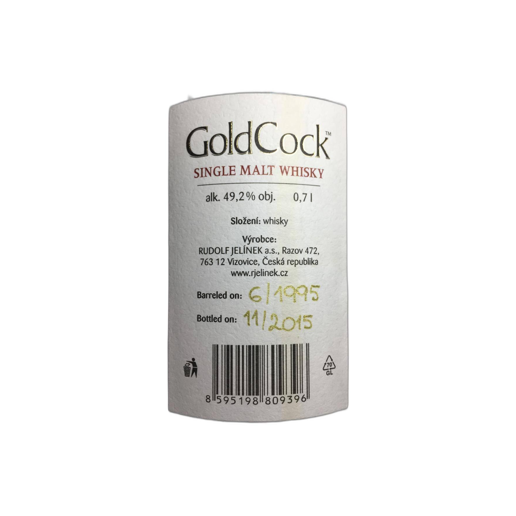 Gold Cock Small Batch 1995 20 Years Single Malt Whisky 2