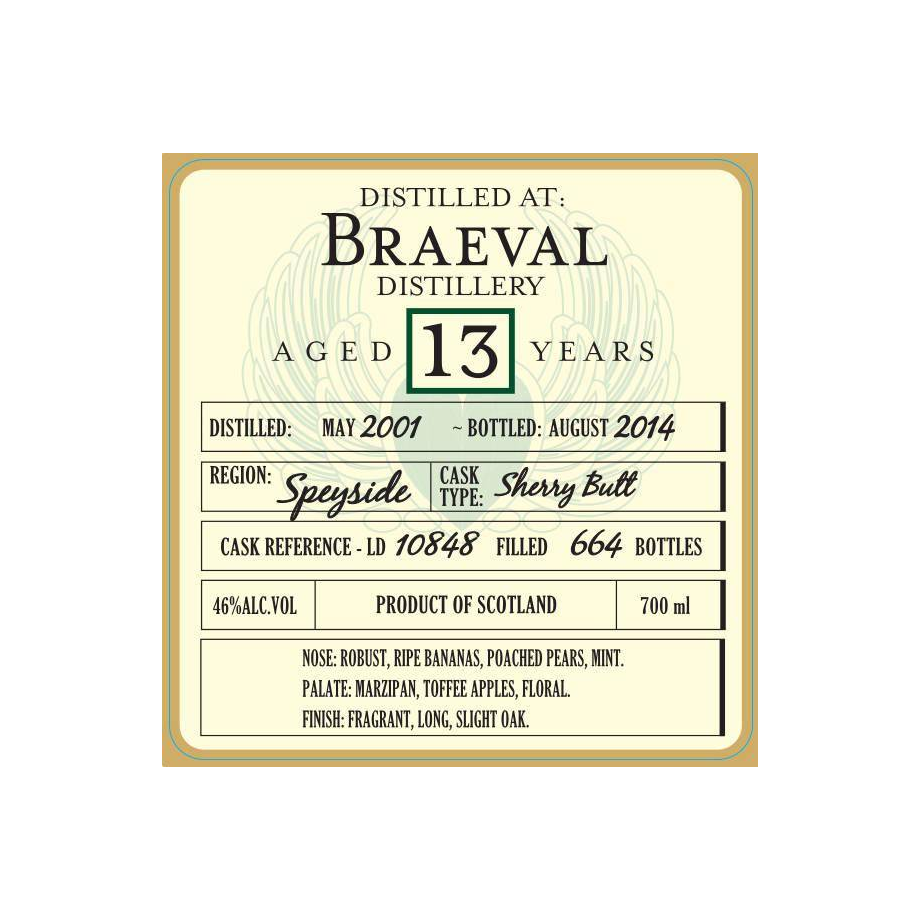 Braeval 2001 13 Years Single Malt Whisky