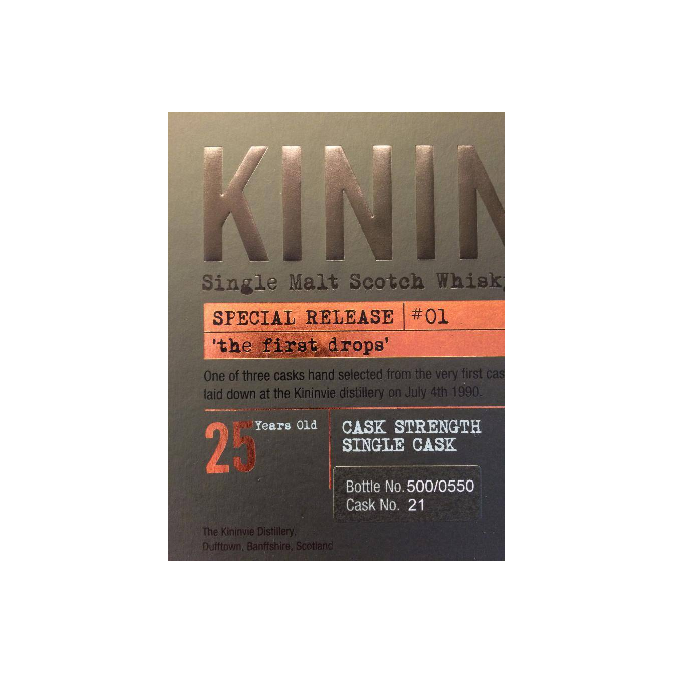 Kininvie 1990 25 Years Single Malt Whisky 3