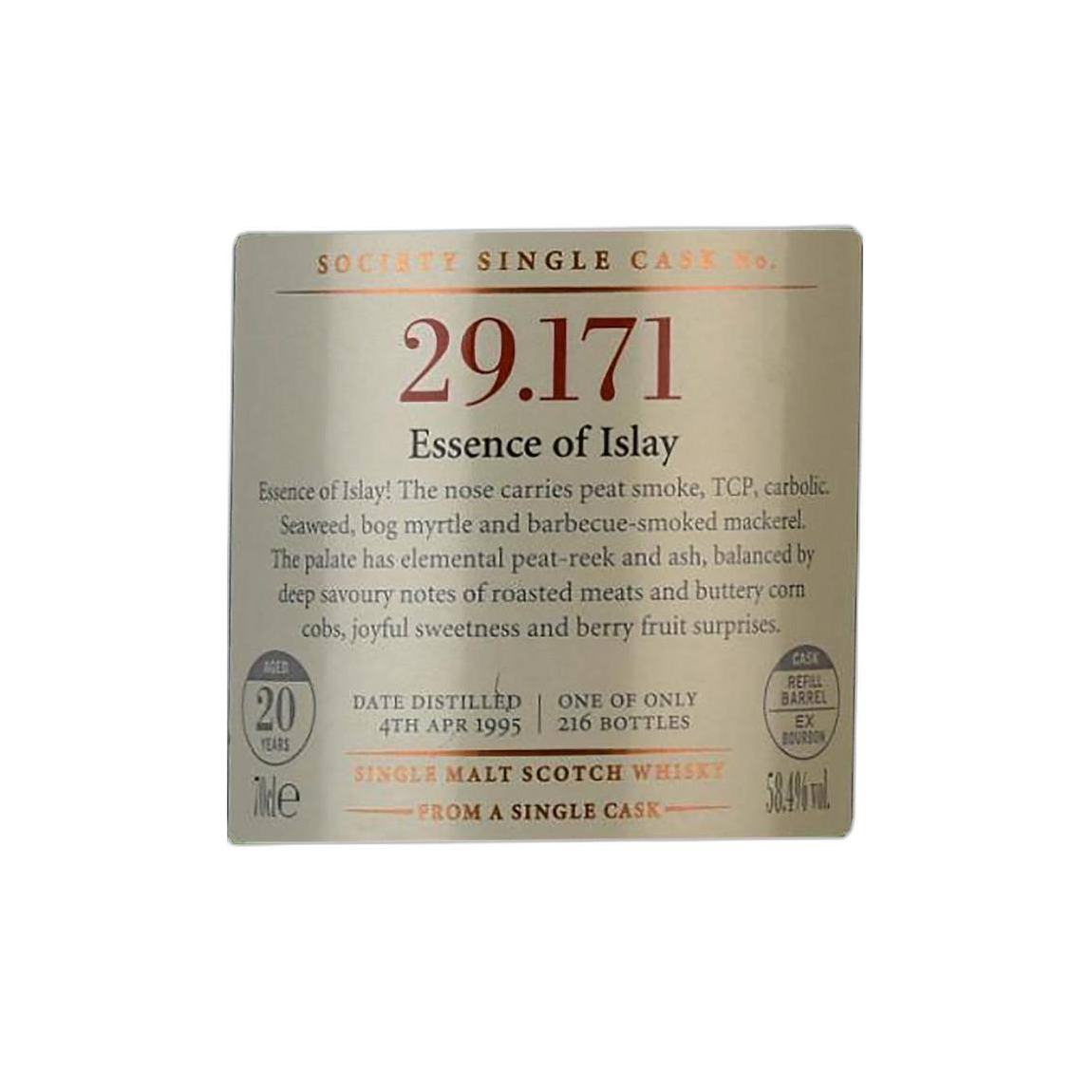 The Scotch Malt Whisky Society 1995 20 Years Single Malt Whisky 2