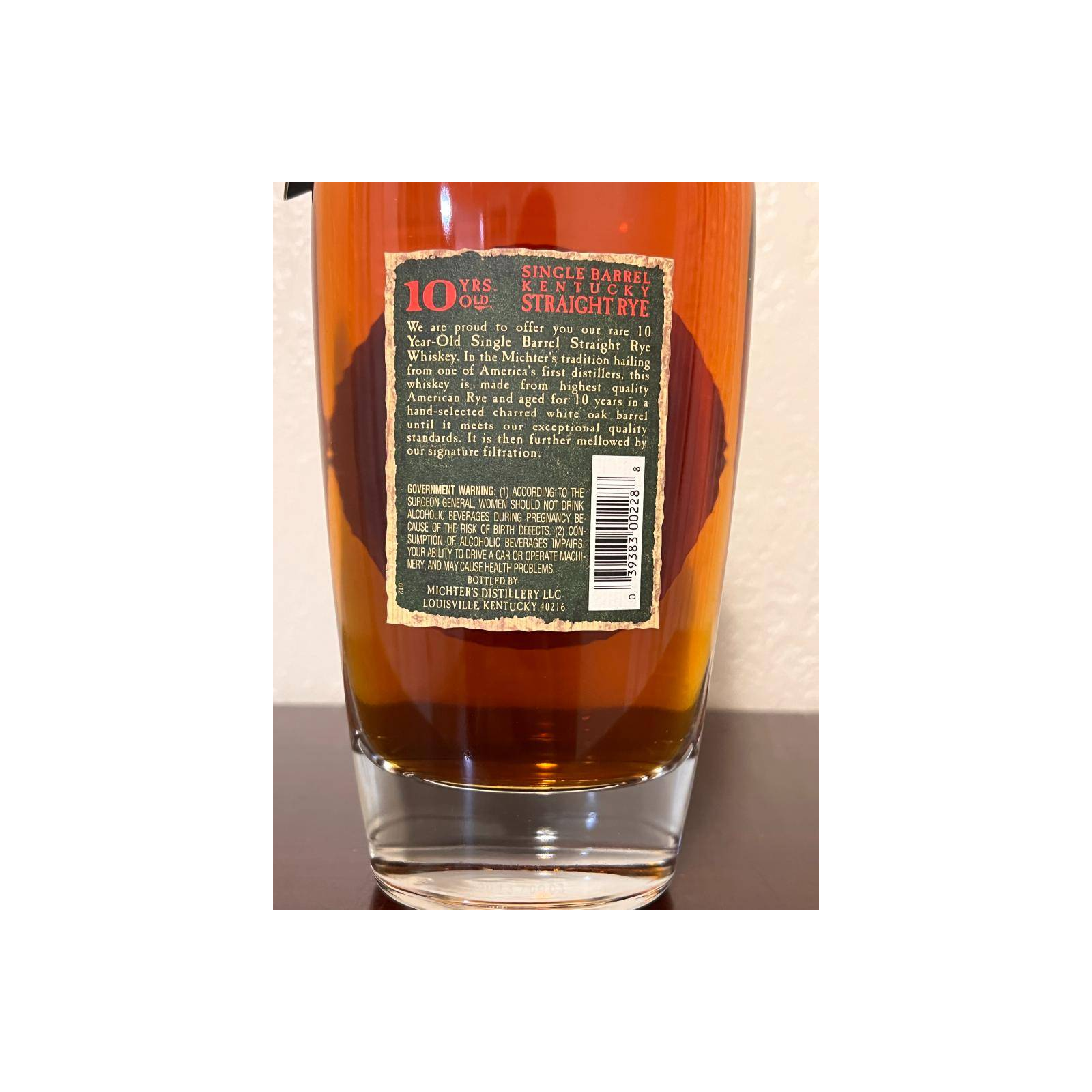 Michter's 10 Years Rye Whisky 3