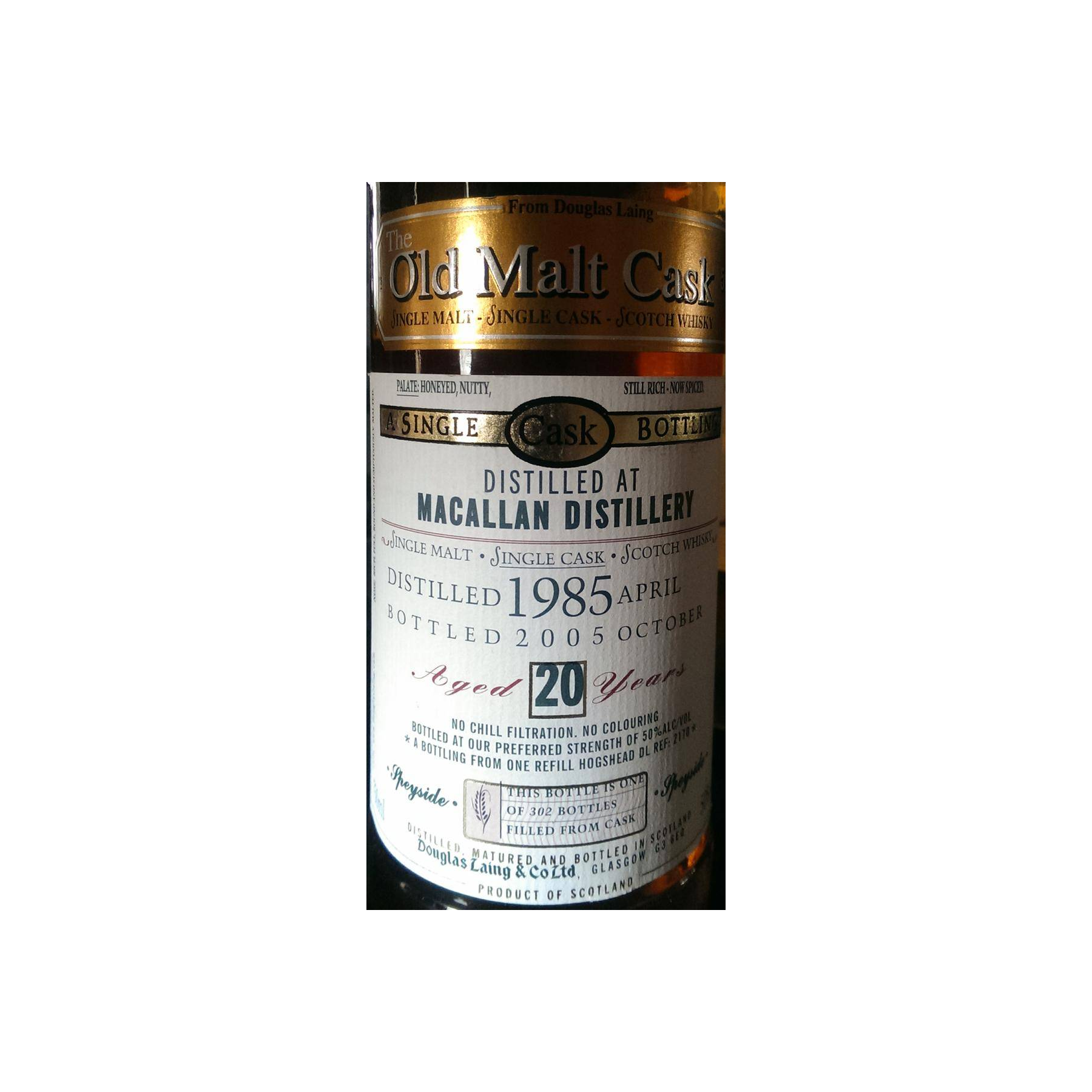 The Macallan Old Malt Cask 1985 20 Years Single Malt Whisky 2