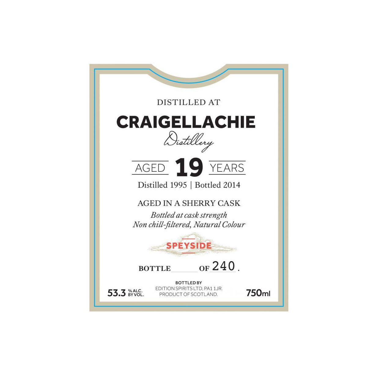 Craigellachie The First Editions 1995 19 Years Single Malt Whisky