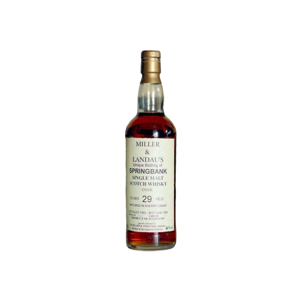 Springbank 1965 29 Years Single Malt Whisky