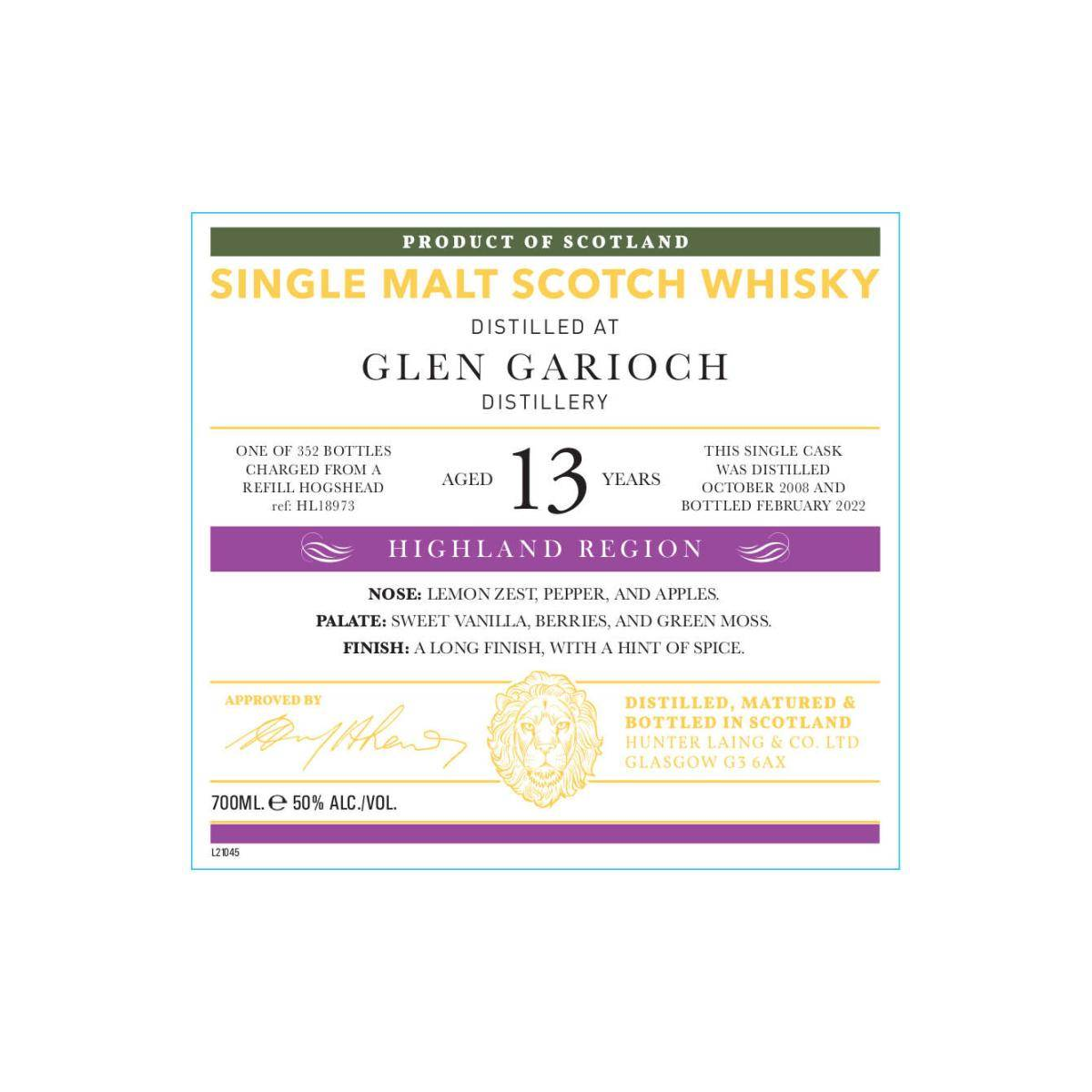 Glen Garioch Old Malt Cask 2008 13 Years Single Malt Whisky