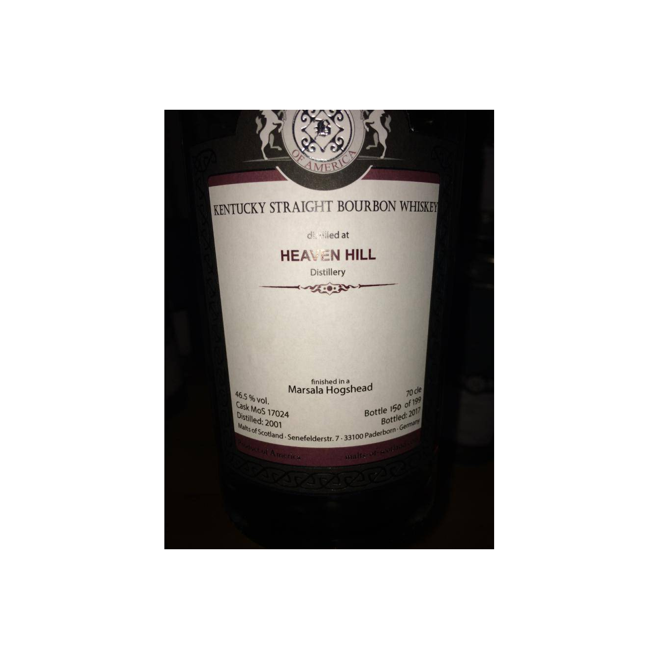 Heaven Hill 2001 MoS 2