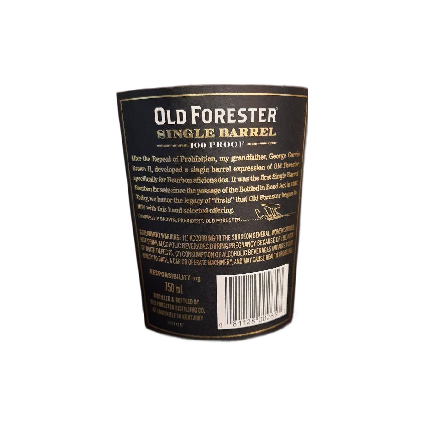 Old Forester Single Barrel 2
