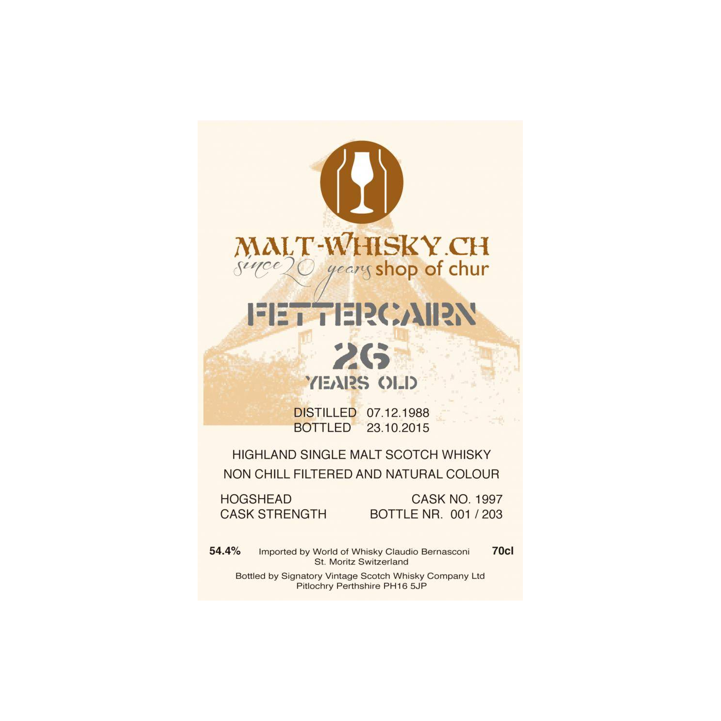 Fettercairn 1988 26 Years Single Malt Whisky 2