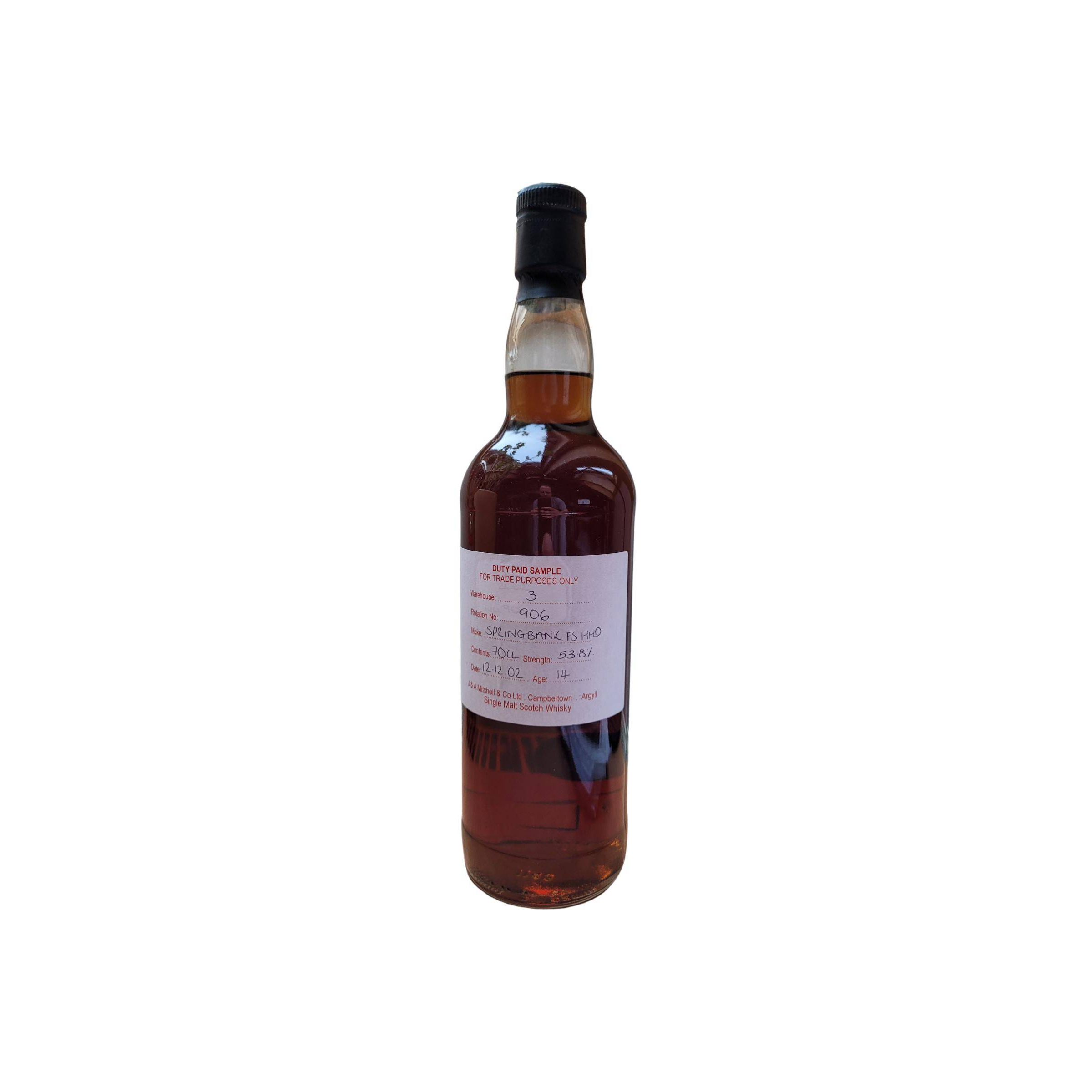 Springbank Duty Paid Sample - For Trade Purposes Only 2002 14 Years Single Malt Whisky