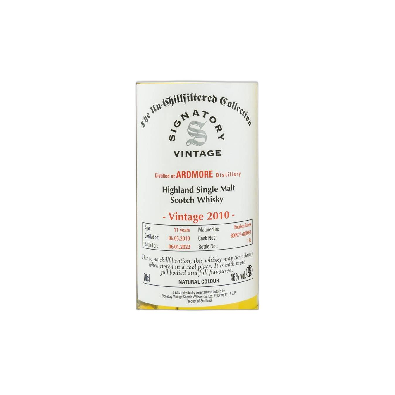 Ardmore The Un-Chillfiltered Collection 2010 11 Years Single Malt Whisky 3