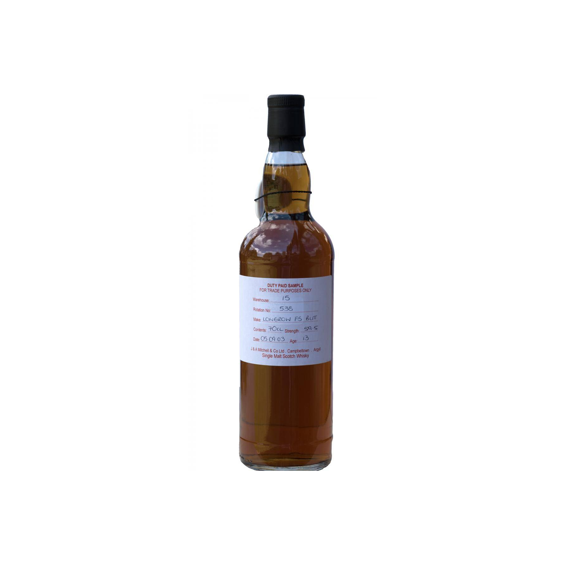 Longrow Duty Paid Sample - For Trade Purposes Only 2003 13 Years Single Malt Whisky