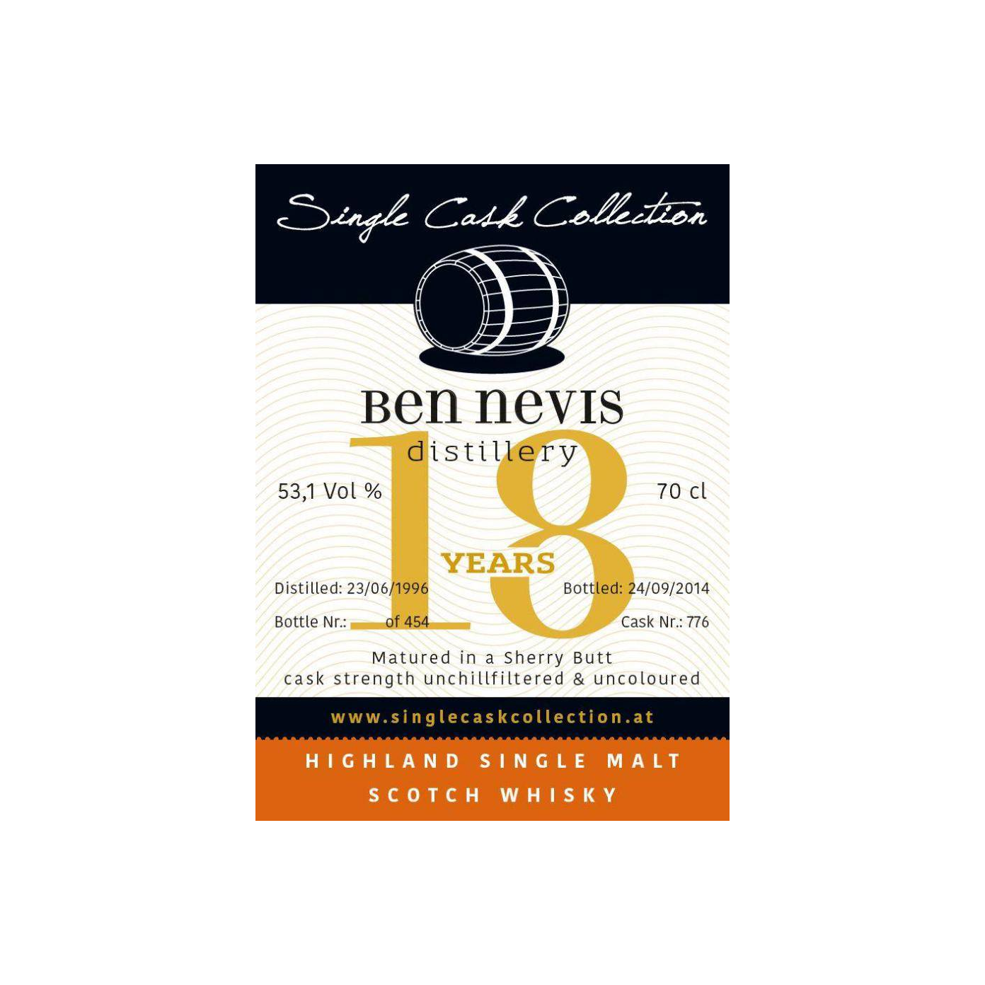Ben Nevis 1996 18 Years Single Malt Whisky
