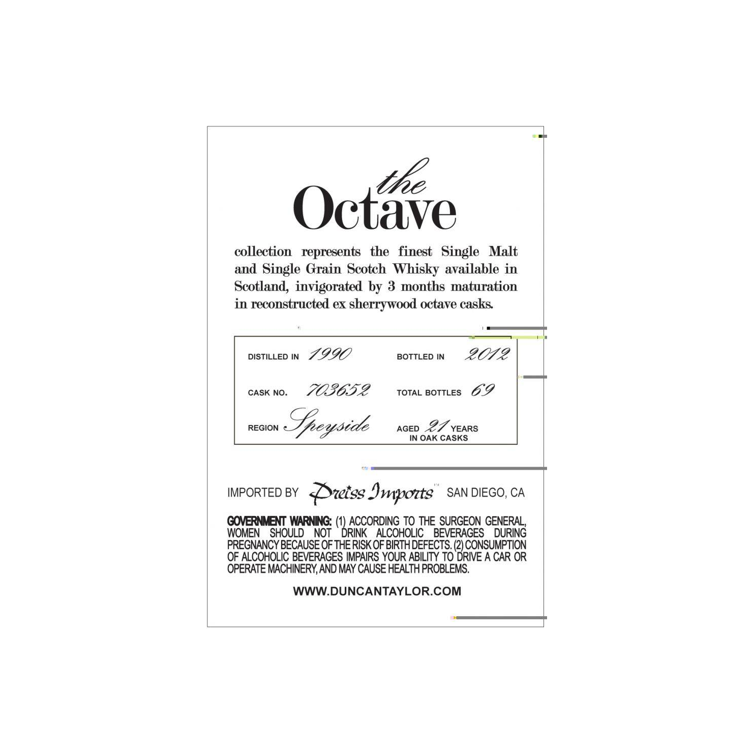 Glen Moray The Octave 1990 21 Years Single Malt Whisky 2