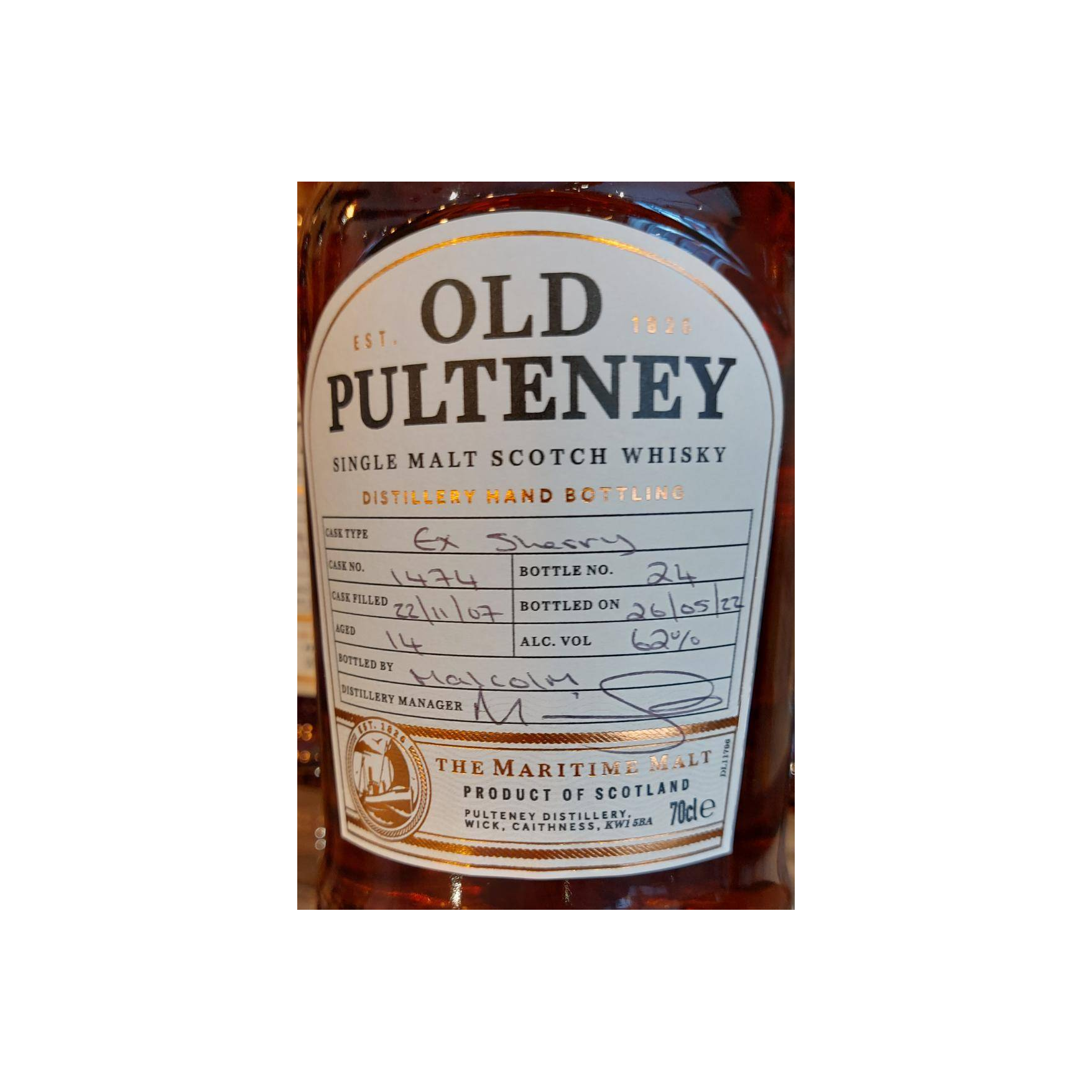 Old Pulteney 2007 14 Years Single Malt Whisky 2