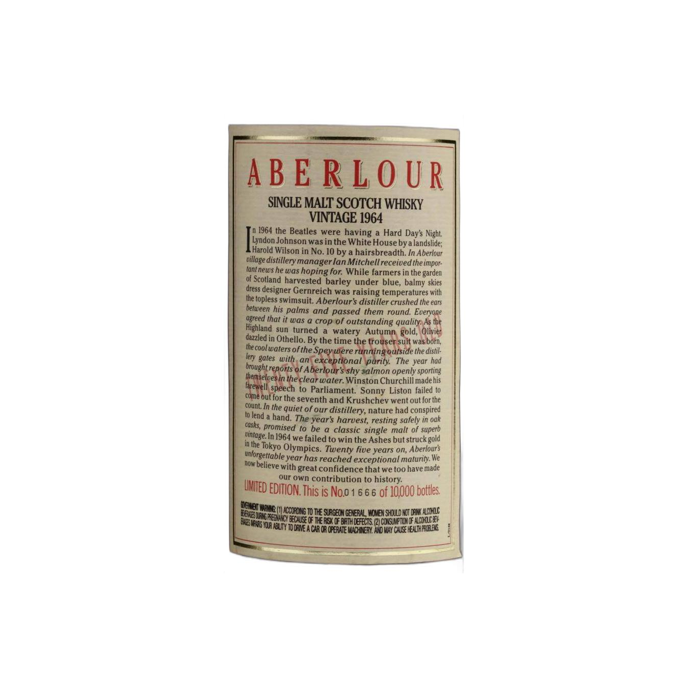 Aberlour 1964 25 Years Single Malt Whisky 2