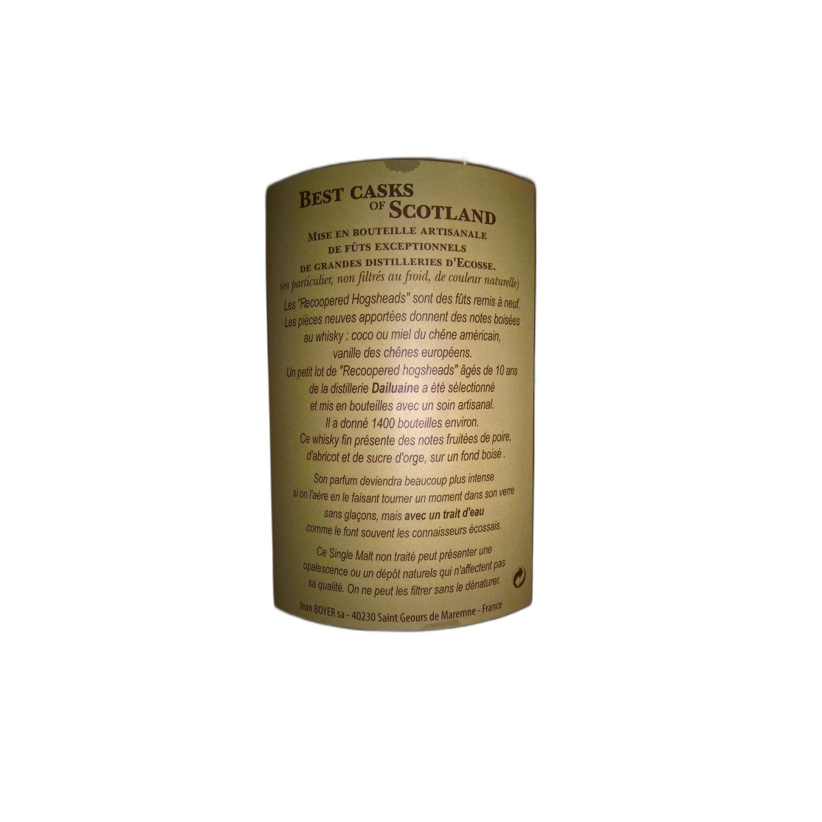 Dailuaine 10 Years Single Malt Whisky