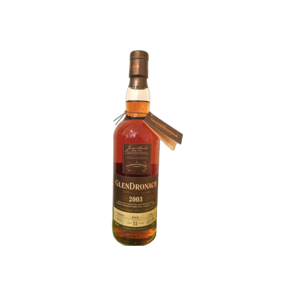 GlenDronach Single Cask 2003 12 Years Single Malt Whisky