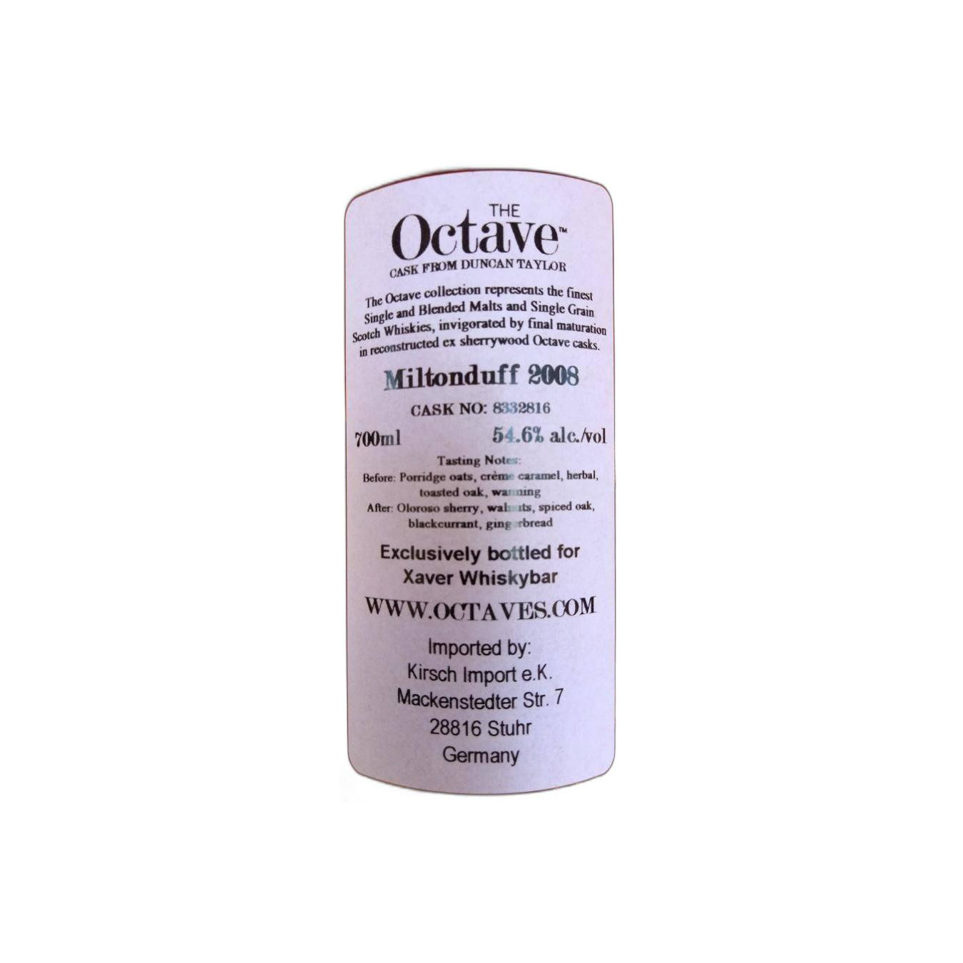 Miltonduff The Octave 2008 13 Years Single Malt Whisky 3