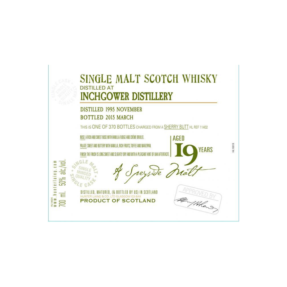Inchgower Old Malt Cask 1995 19 Years Single Malt Whisky 2