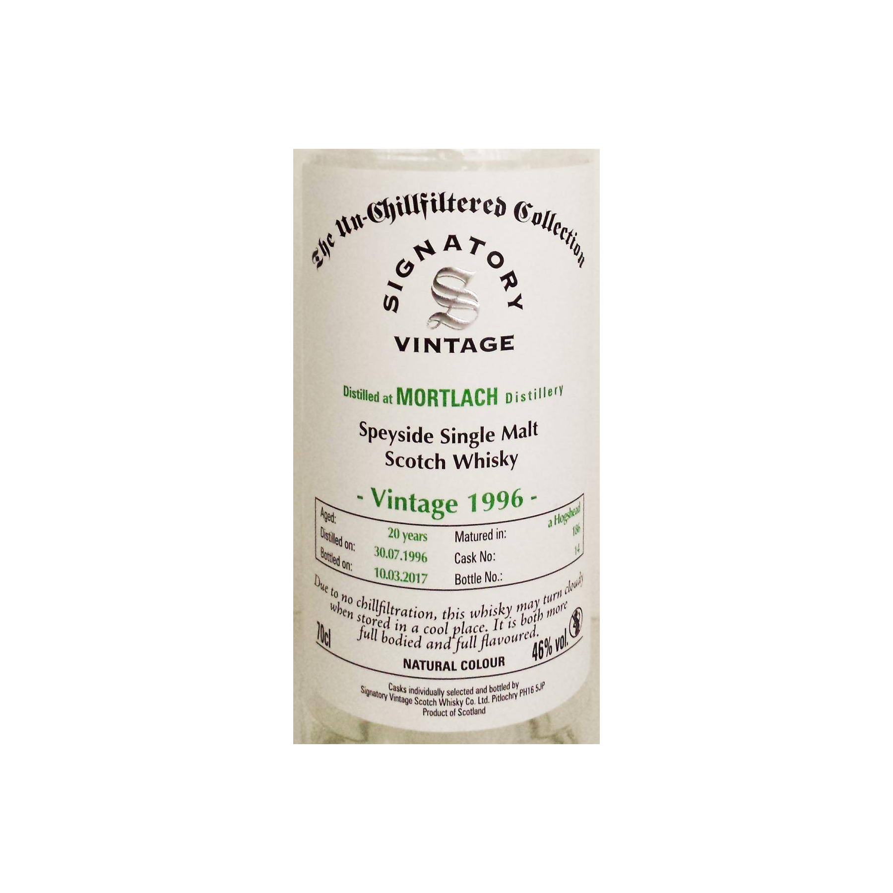 Mortlach The Un-Chillfiltered Collection 1996 20 Years Single Malt Whisky 2