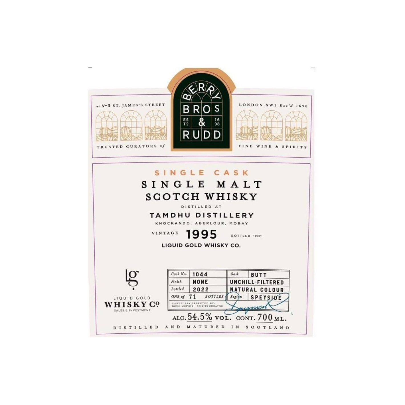 Tamdhu Single Cask 1995 27 Years Single Malt Whisky 2