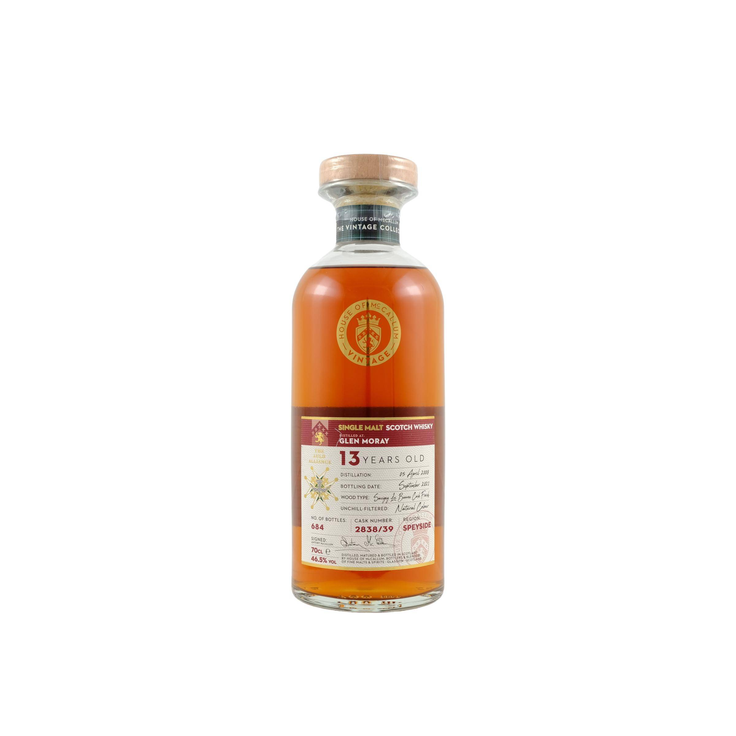Glen Moray 2008 13 Years Single Malt Whisky