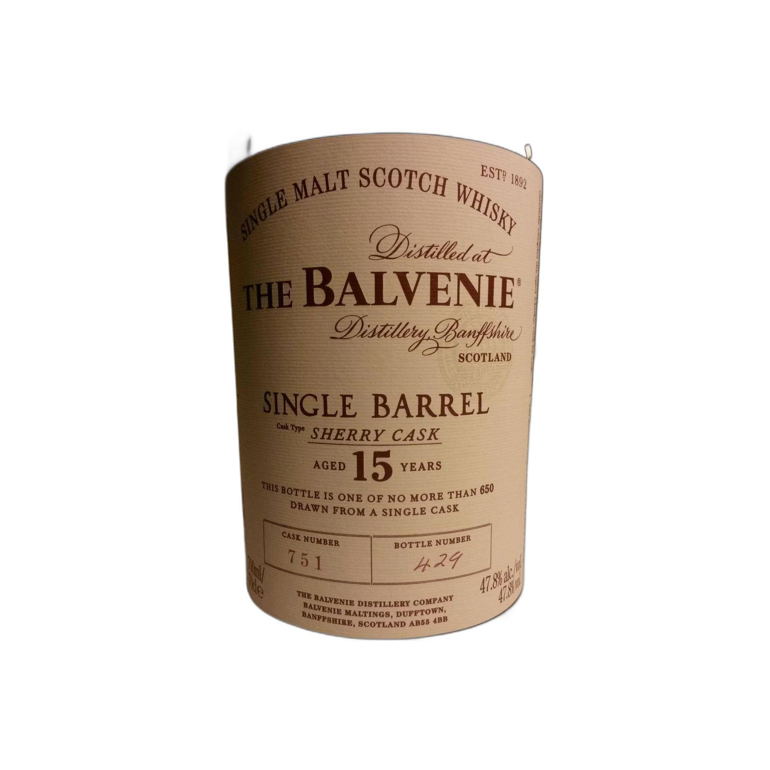 The Balvenie 15 Years Single Malt Whisky 3
