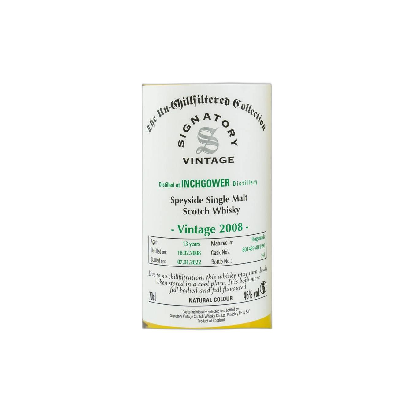 Inchgower The Un-Chillfiltered Collection 2008 13 Years Single Malt Whisky 3