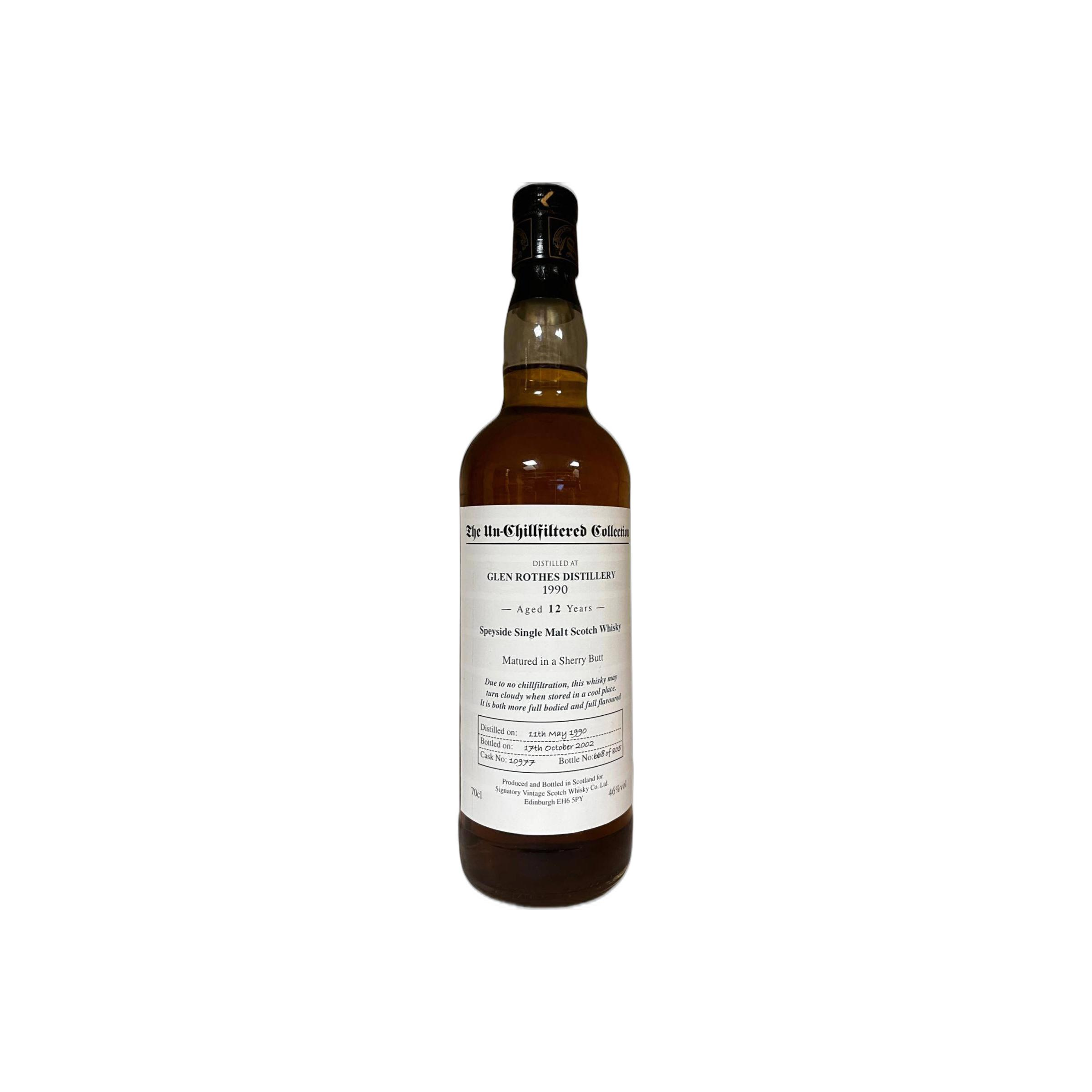 The Glenrothes The Un-Chillfiltered Collection 1990 12 Years Single Malt Whisky