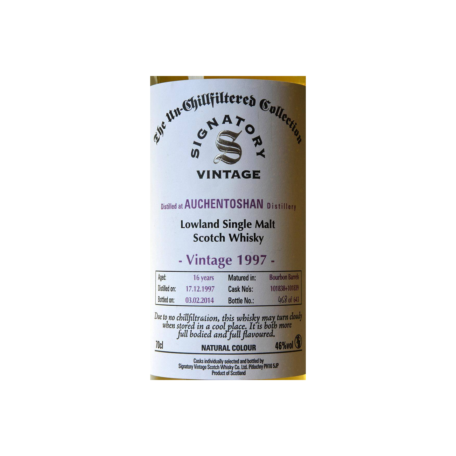 Auchentoshan The Un-Chillfiltered Collection 1997 16 Years Single Malt Whisky