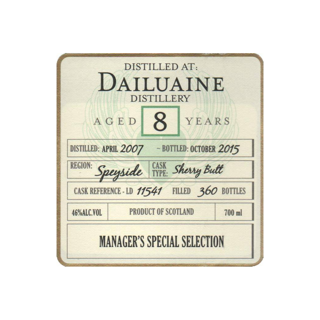 Dailuaine 2007 8 Years Single Malt Whisky 2