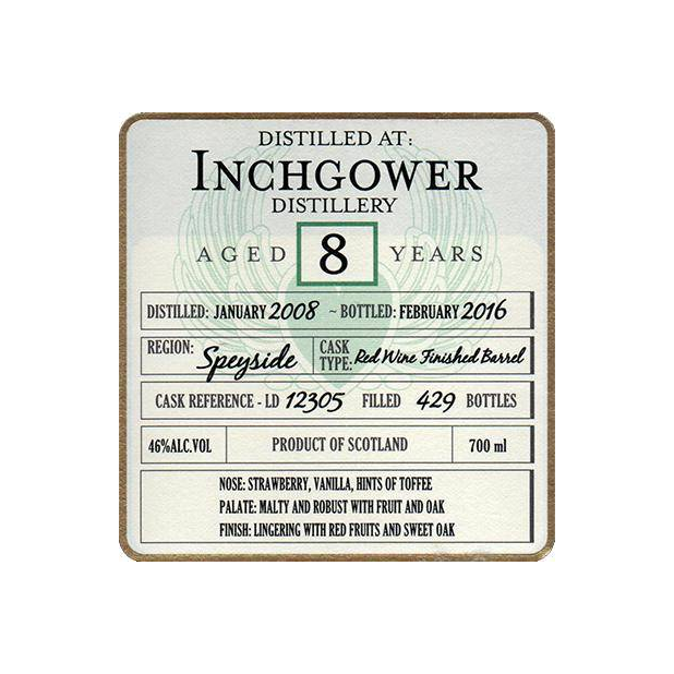 Inchgower 2008 8 Years Single Malt Whisky 2