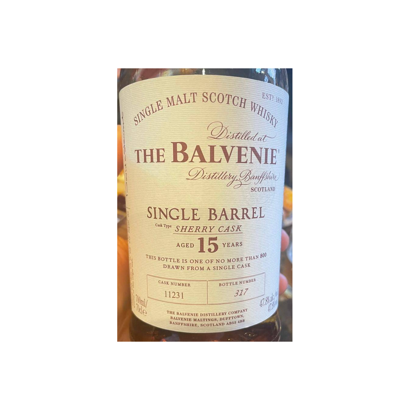 The Balvenie 15 Years Single Malt Whisky 2