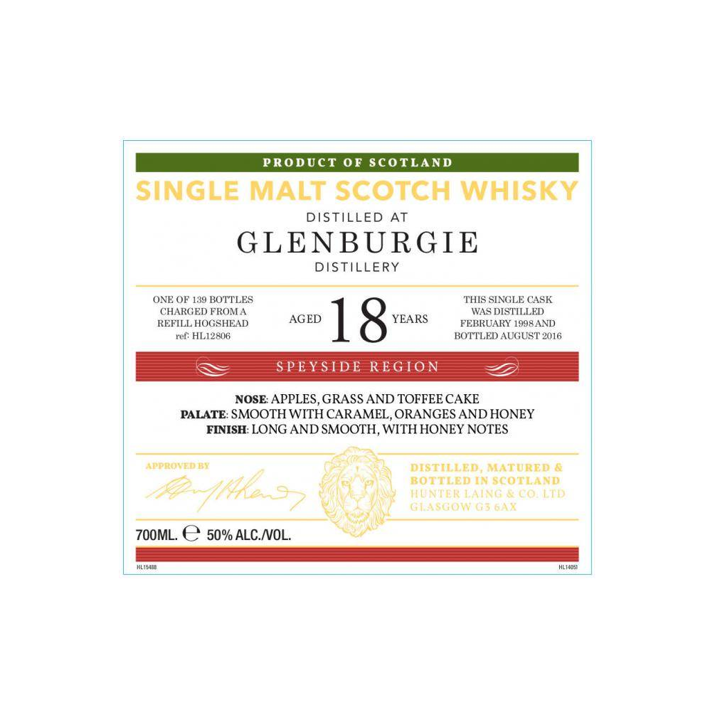 Glenburgie Old Malt Cask 1998 18 Years Single Malt Whisky 2