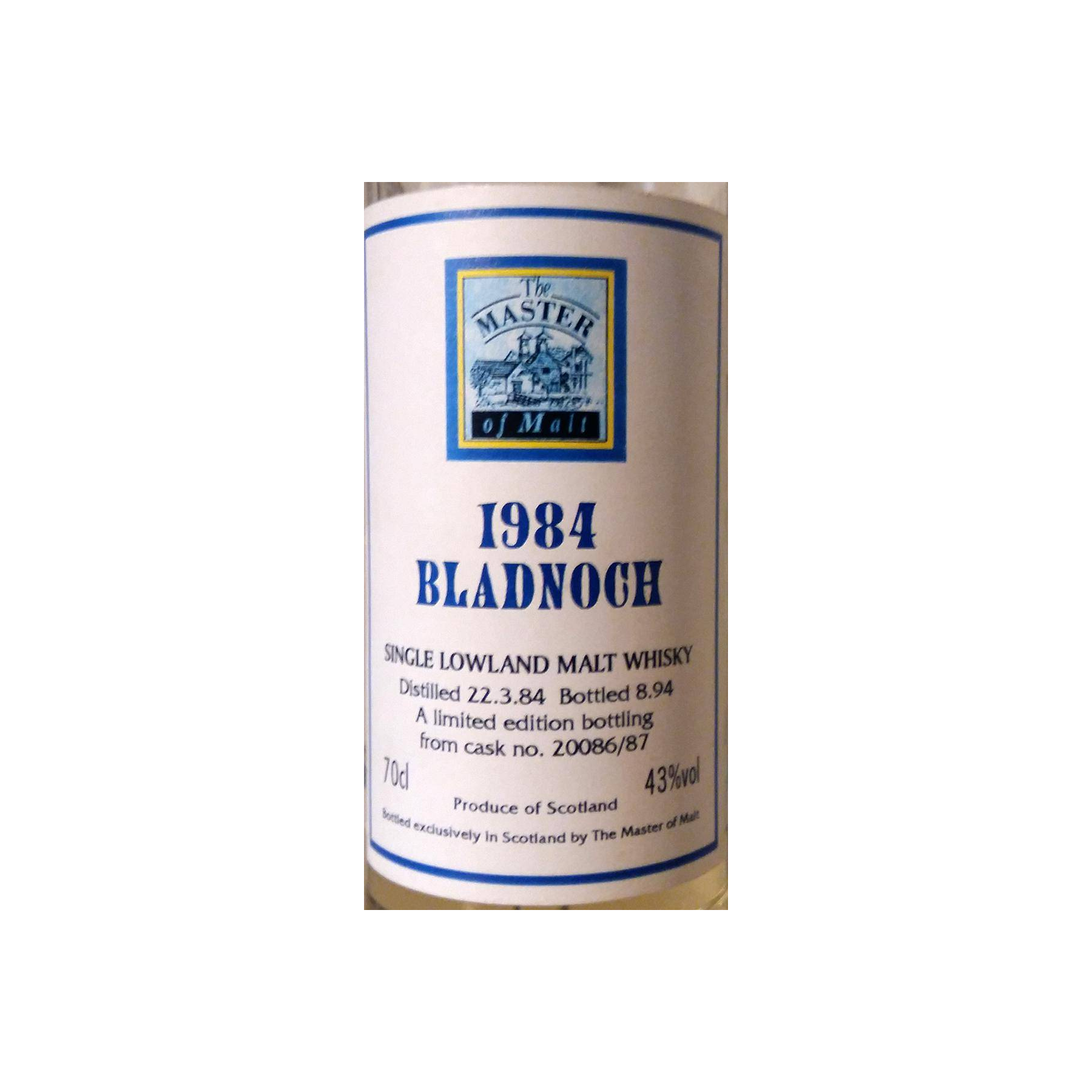 Bladnoch 1984 10 Years Single Malt Whisky