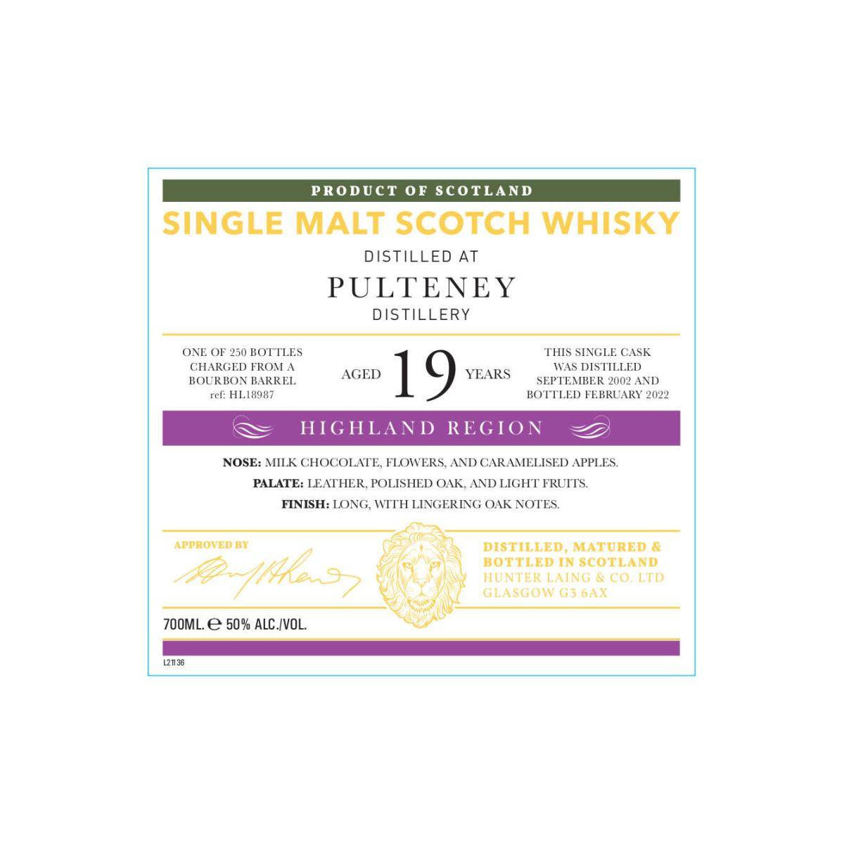 Old Pulteney Old Malt Cask 2002 19 Years Single Malt Whisky 2