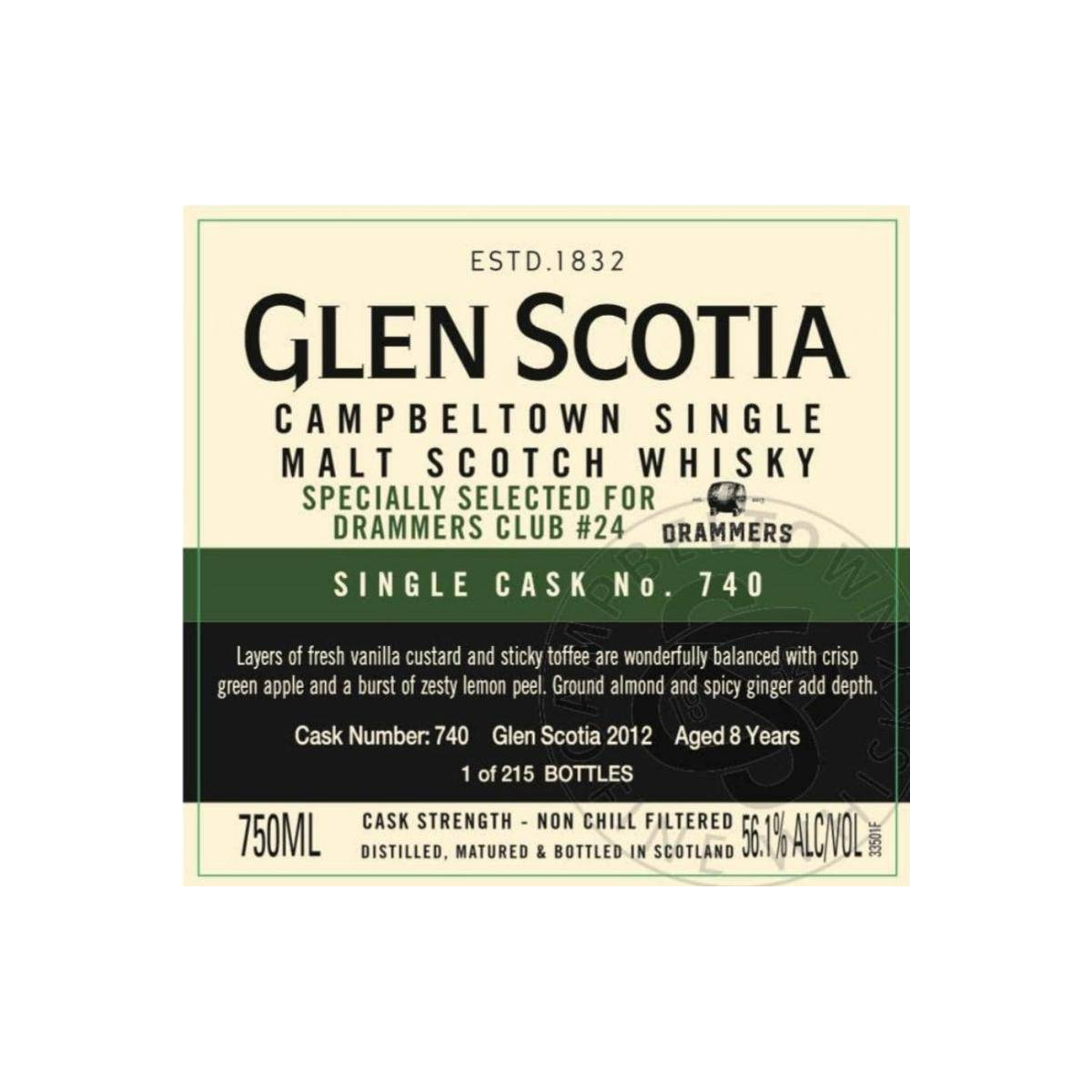 Glen Scotia Single Cask 2012 7 Years Single Malt Whisky 2