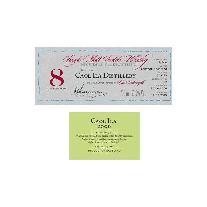 Caol Ila Individual Cask Bottling 2006 8 Years Single Malt Whisky