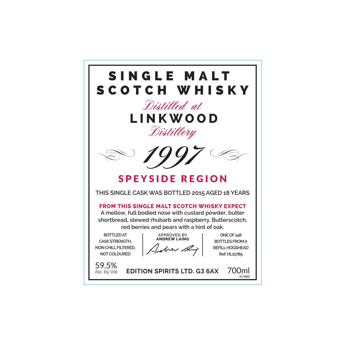 Linkwood The First Editions 1997 18 Years Single Malt Whisky