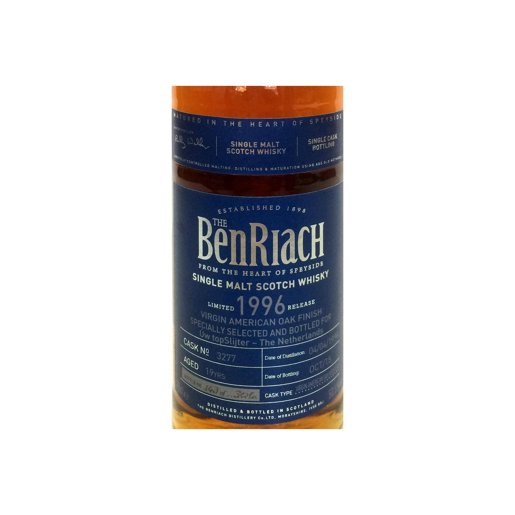 BenRiach Individual Cask Bottling 1996 19 Years Single Malt Whisky 2