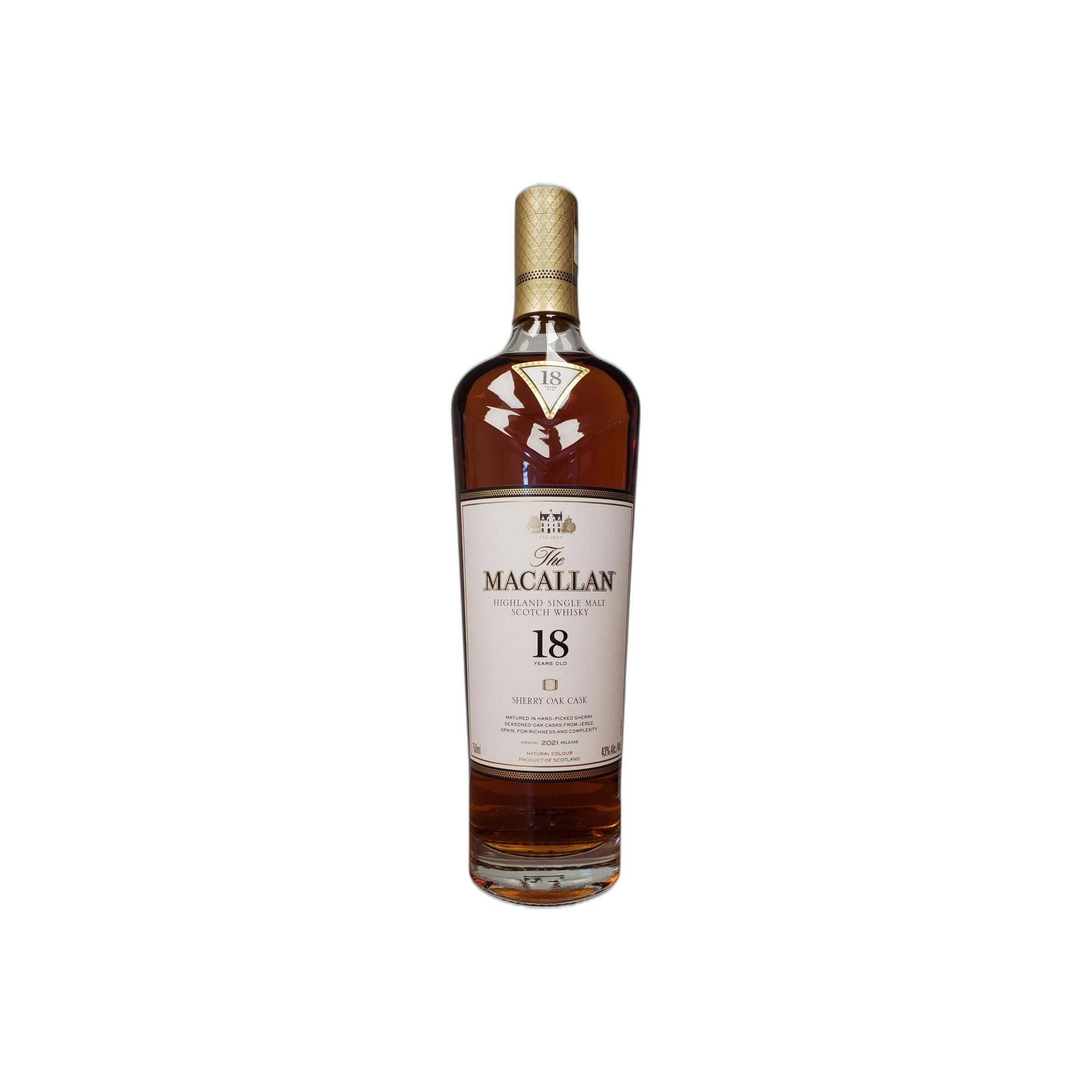 The Macallan Sherry Cask 18 Years Single Malt Whisky
