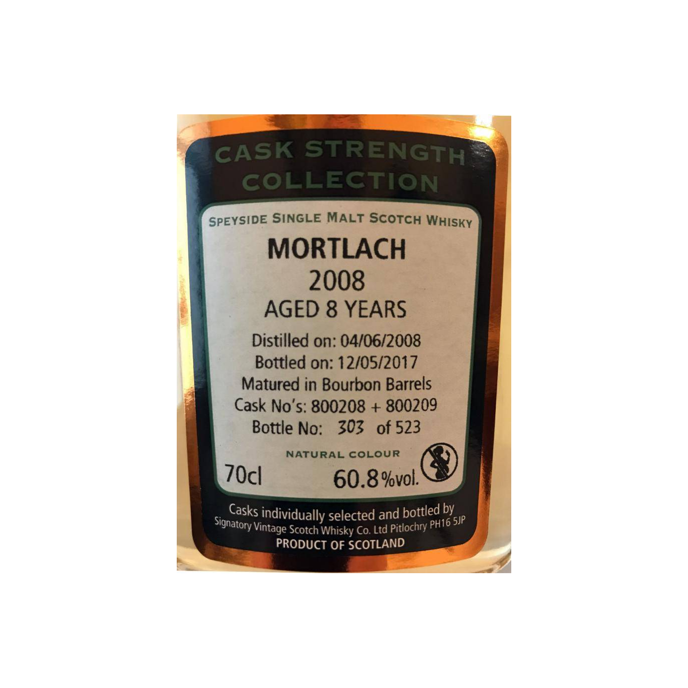 Mortlach Cask Strength Collection 2008 8 Years Single Malt Whisky 3