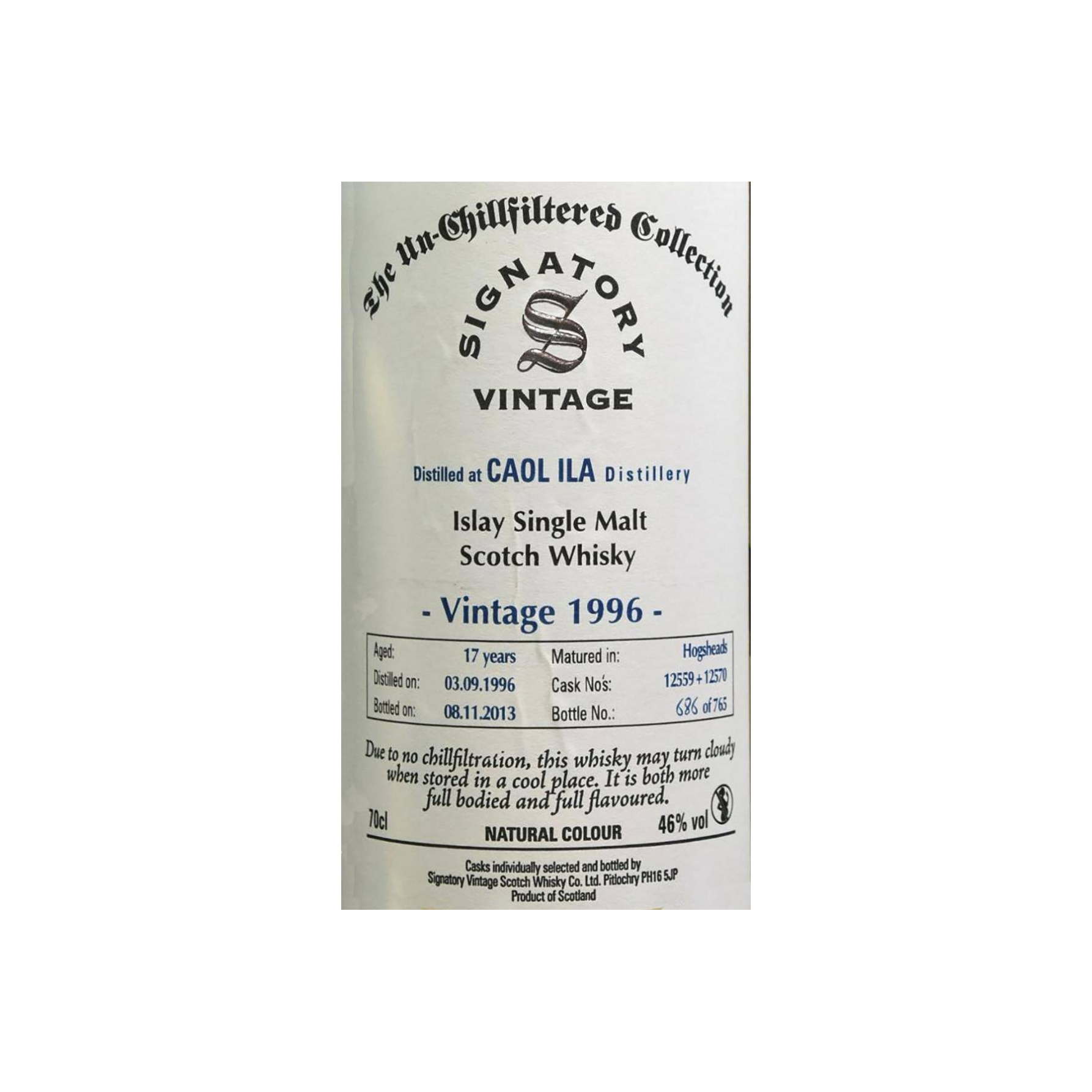 Caol Ila Vintage Collection 1996 17 Years Single Malt Whisky 3