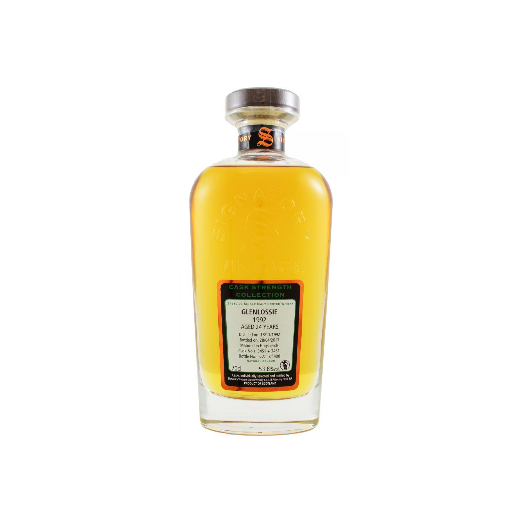 Glenlossie Cask Strength Collection 1992 24 Years Single Malt Whisky