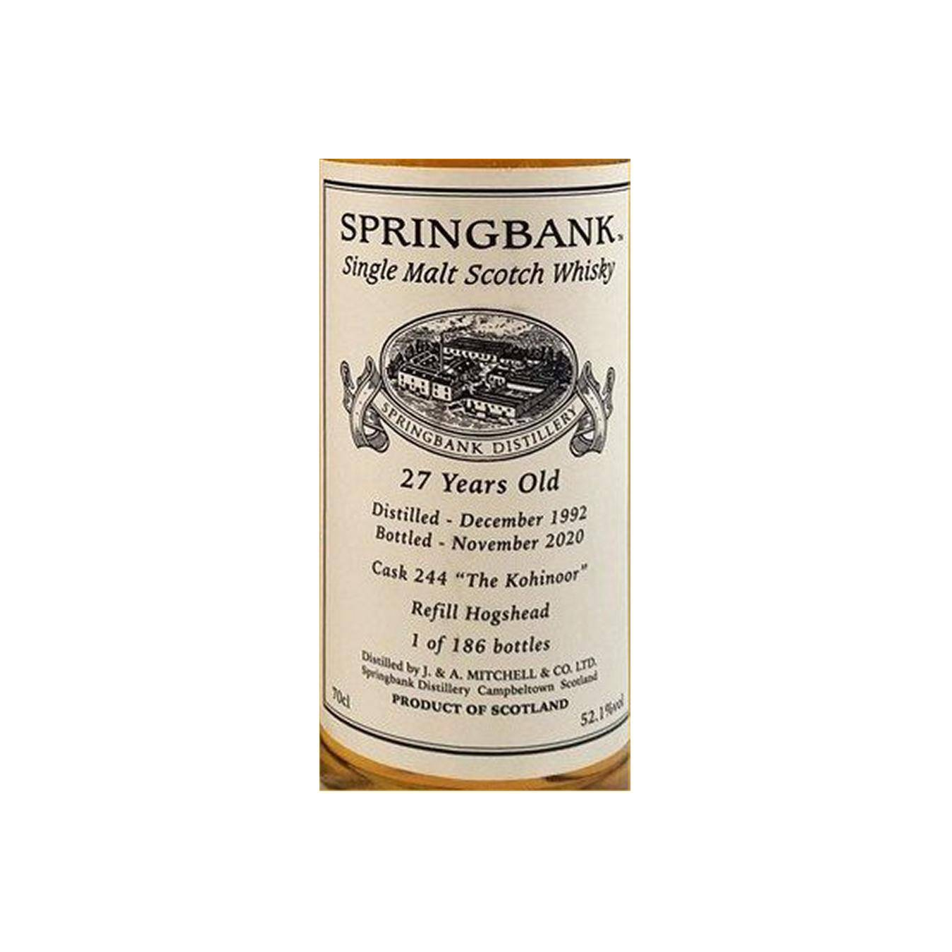 Springbank Private Bottling 1992 27 Years Single Malt Whisky