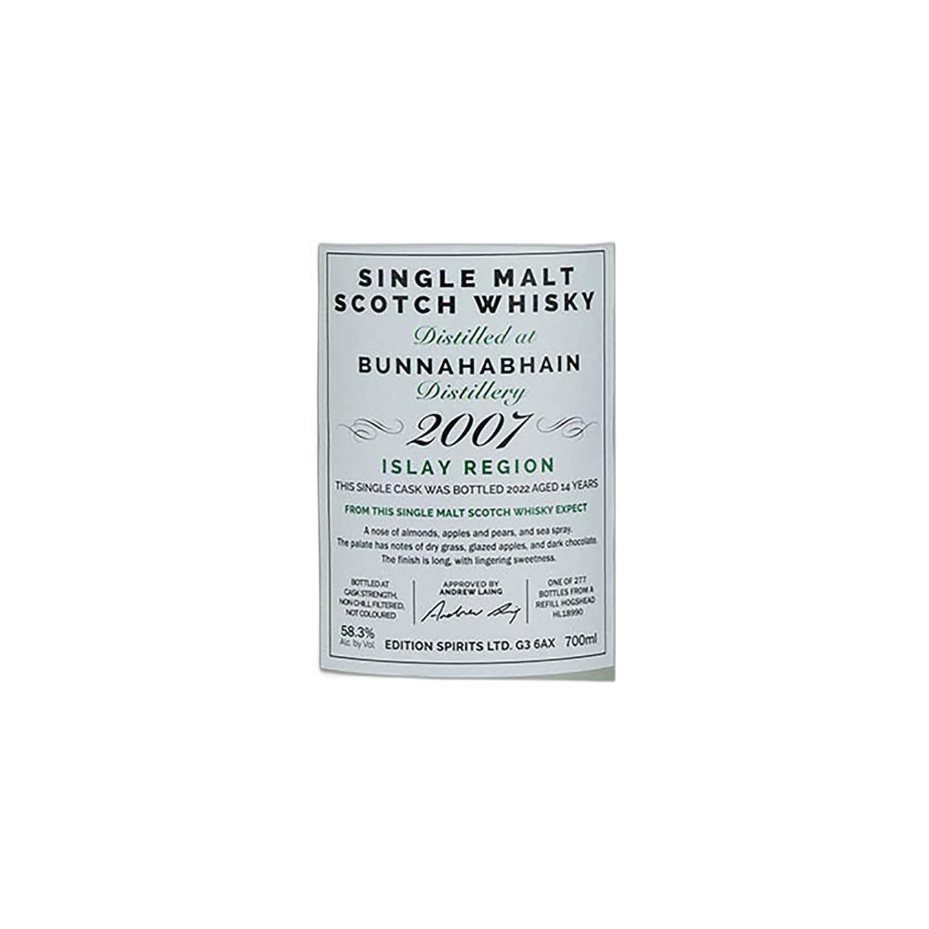Bunnahabhain The First Editions 2007 14 Years Single Malt Whisky 3