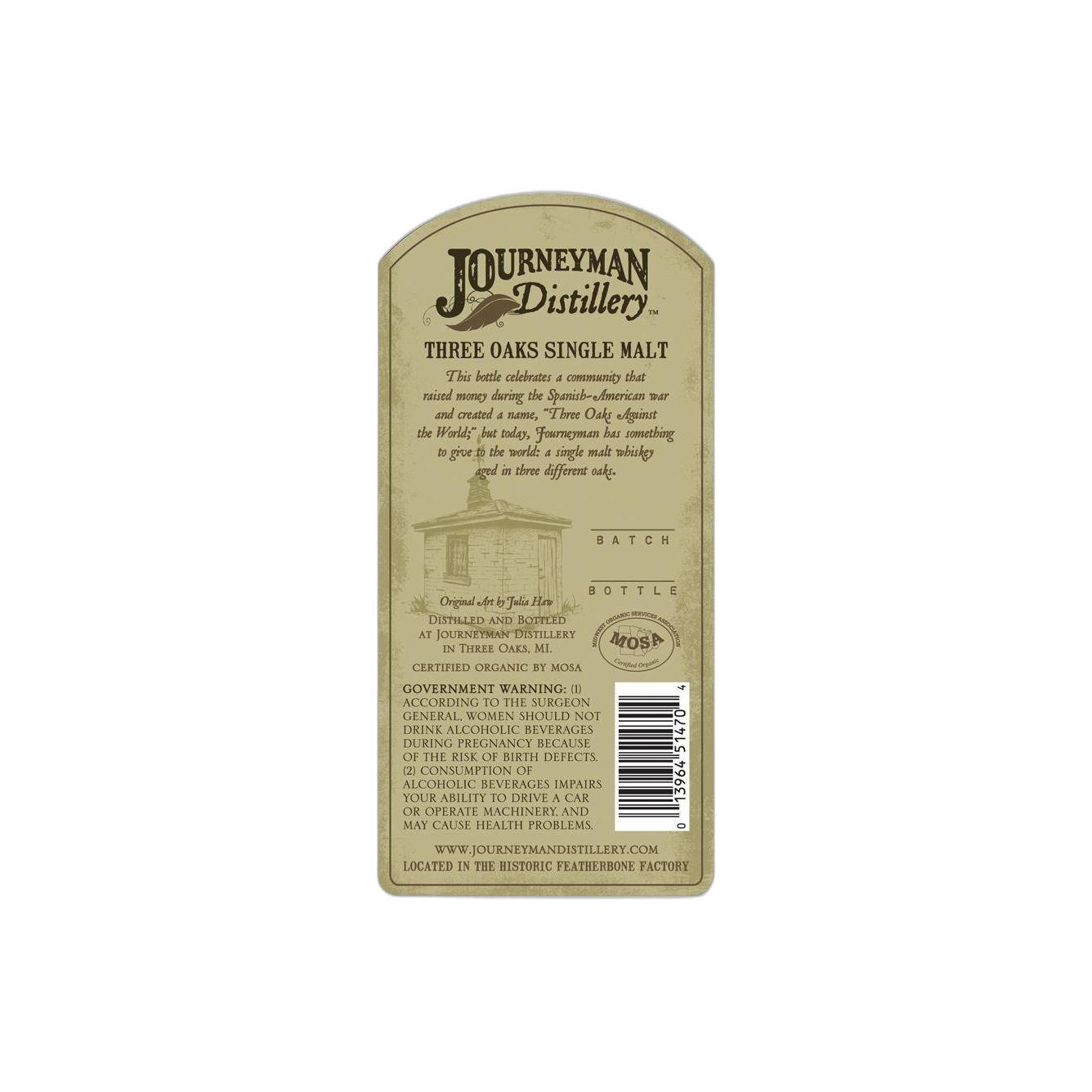 Journeyman Distillery Three Oaks Single Malt 3