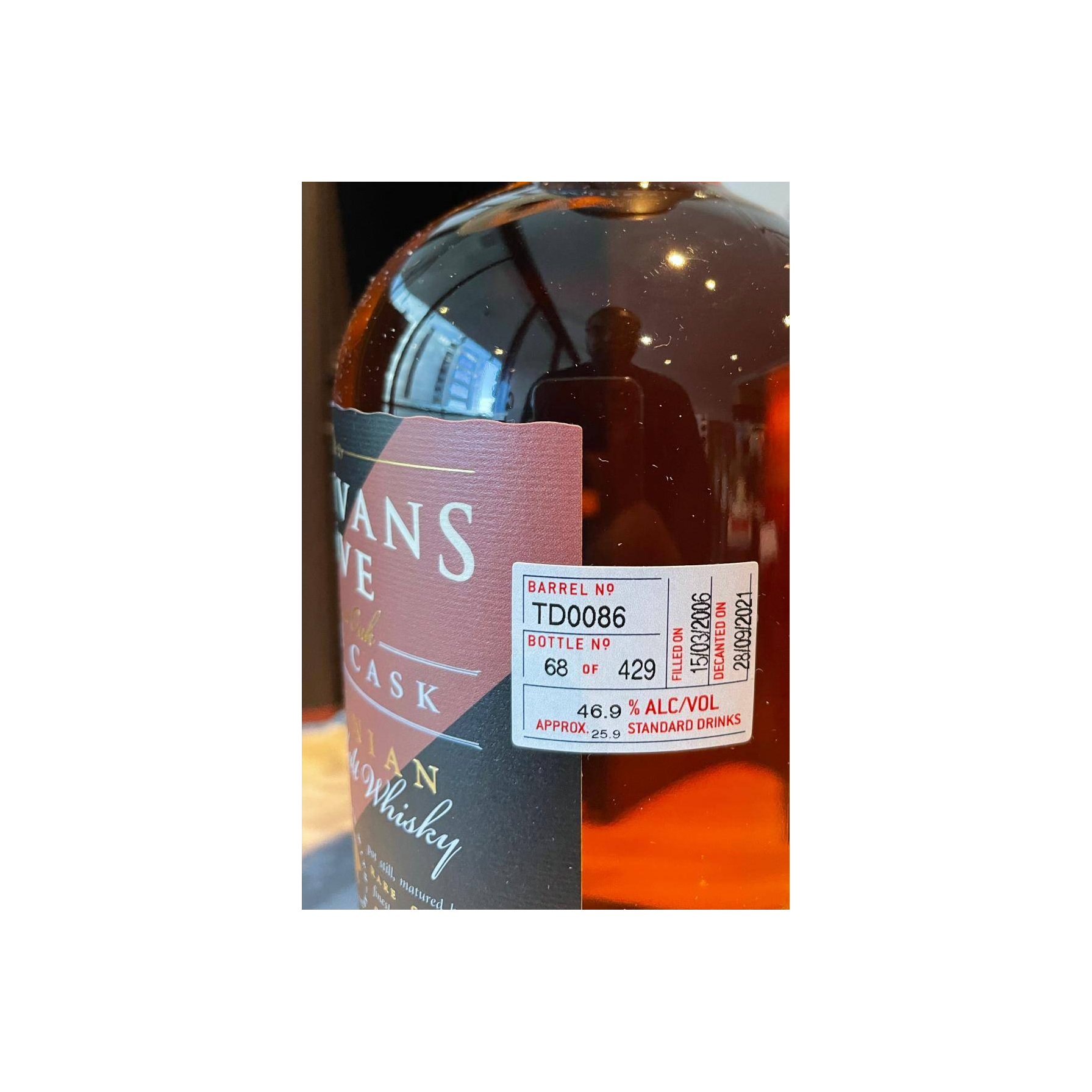 Sullivans Cove 2006 15 Years Single Malt Whisky 3