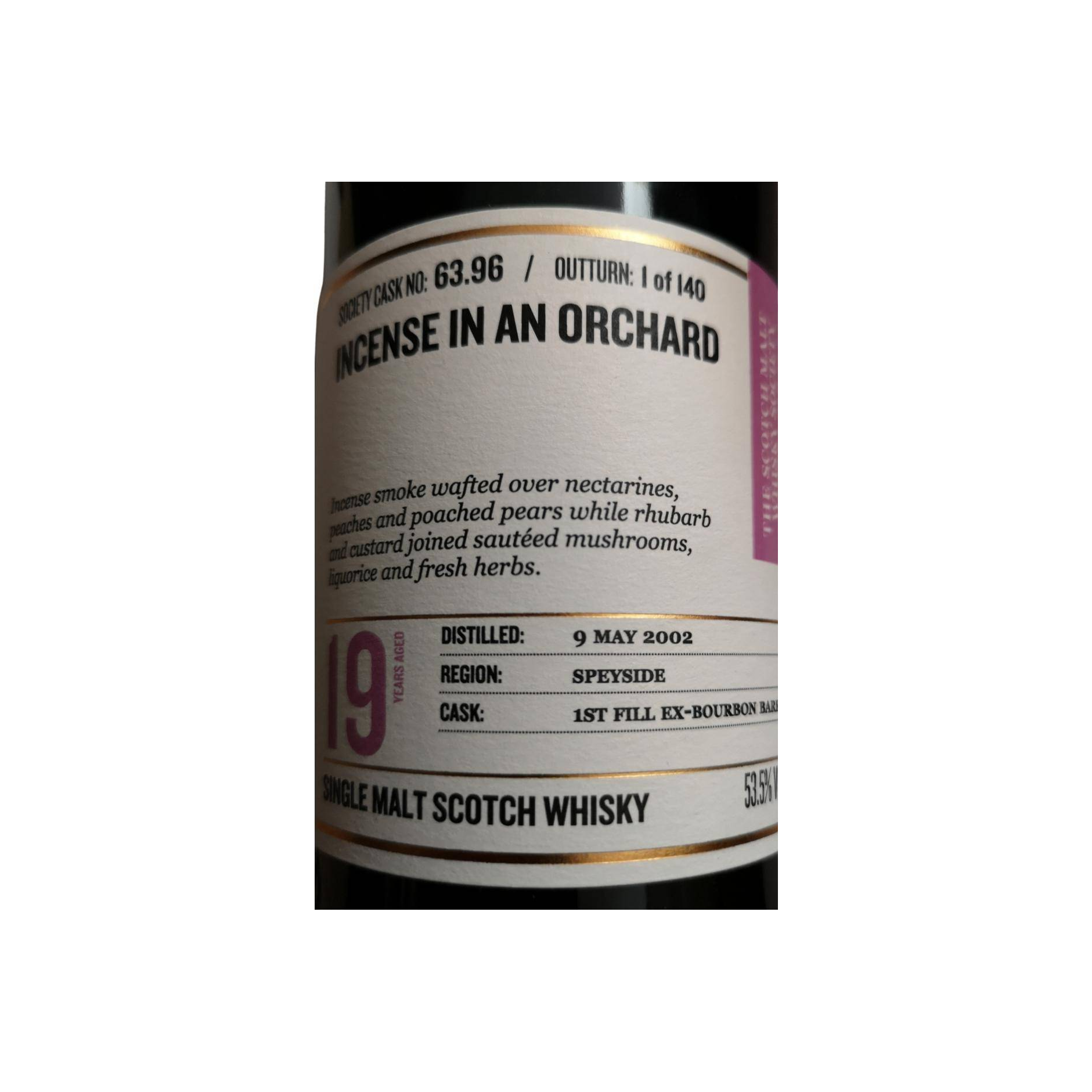 The Scotch Malt Whisky Society 2002 19 Years Single Malt Whisky 2