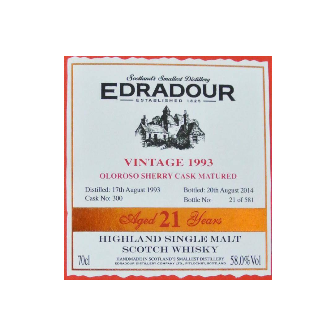 Edradour 1993 21 Years Single Malt Whisky 3